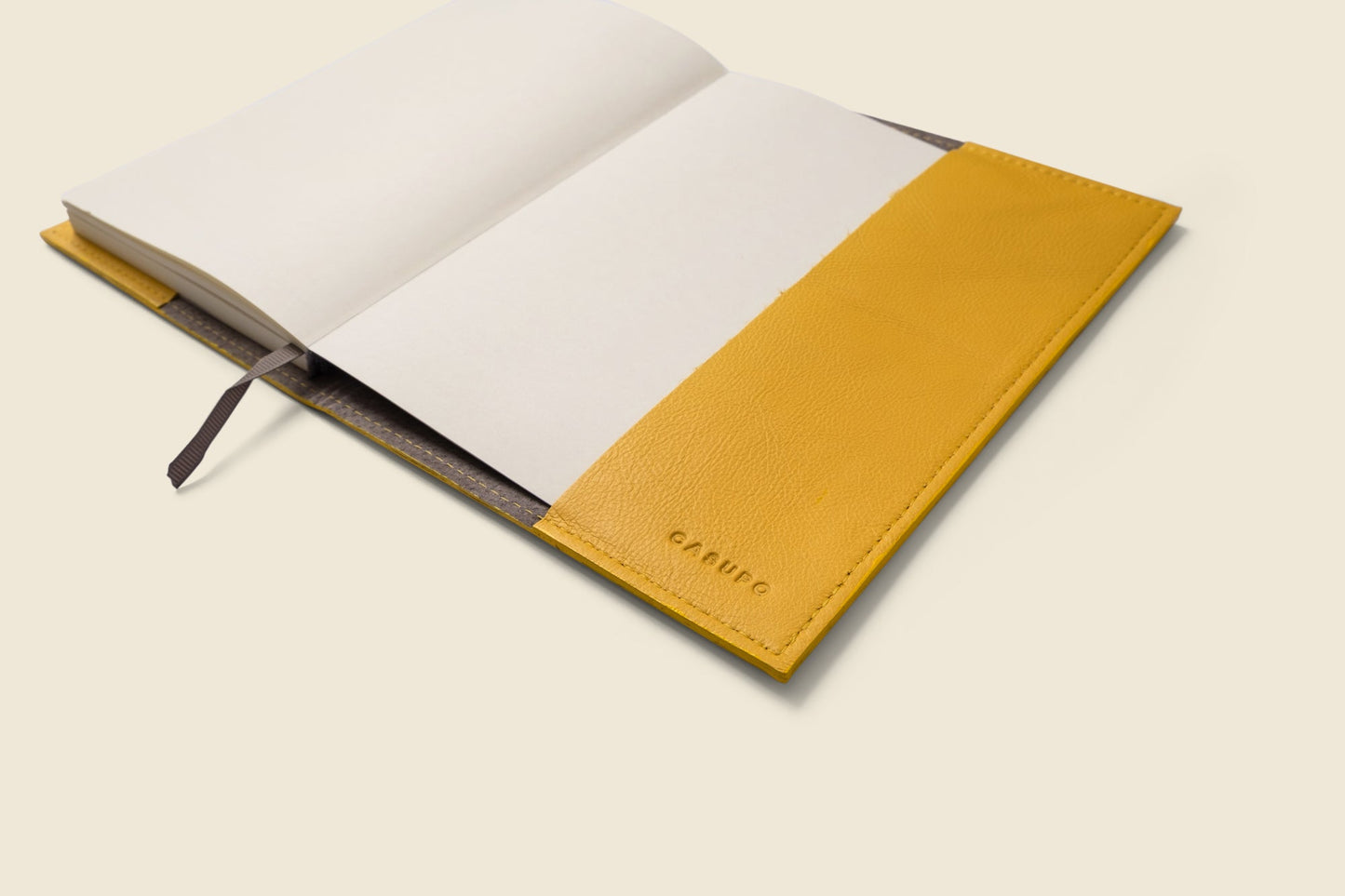 CASUPO Refillable A5 Leather Notebook Cover – Yellow