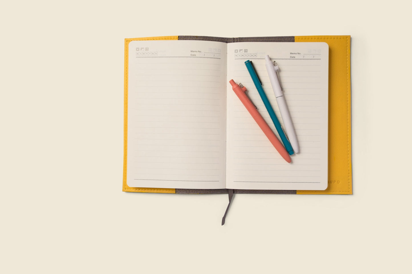 CASUPO Refillable A5 Leather Notebook Cover – Yellow