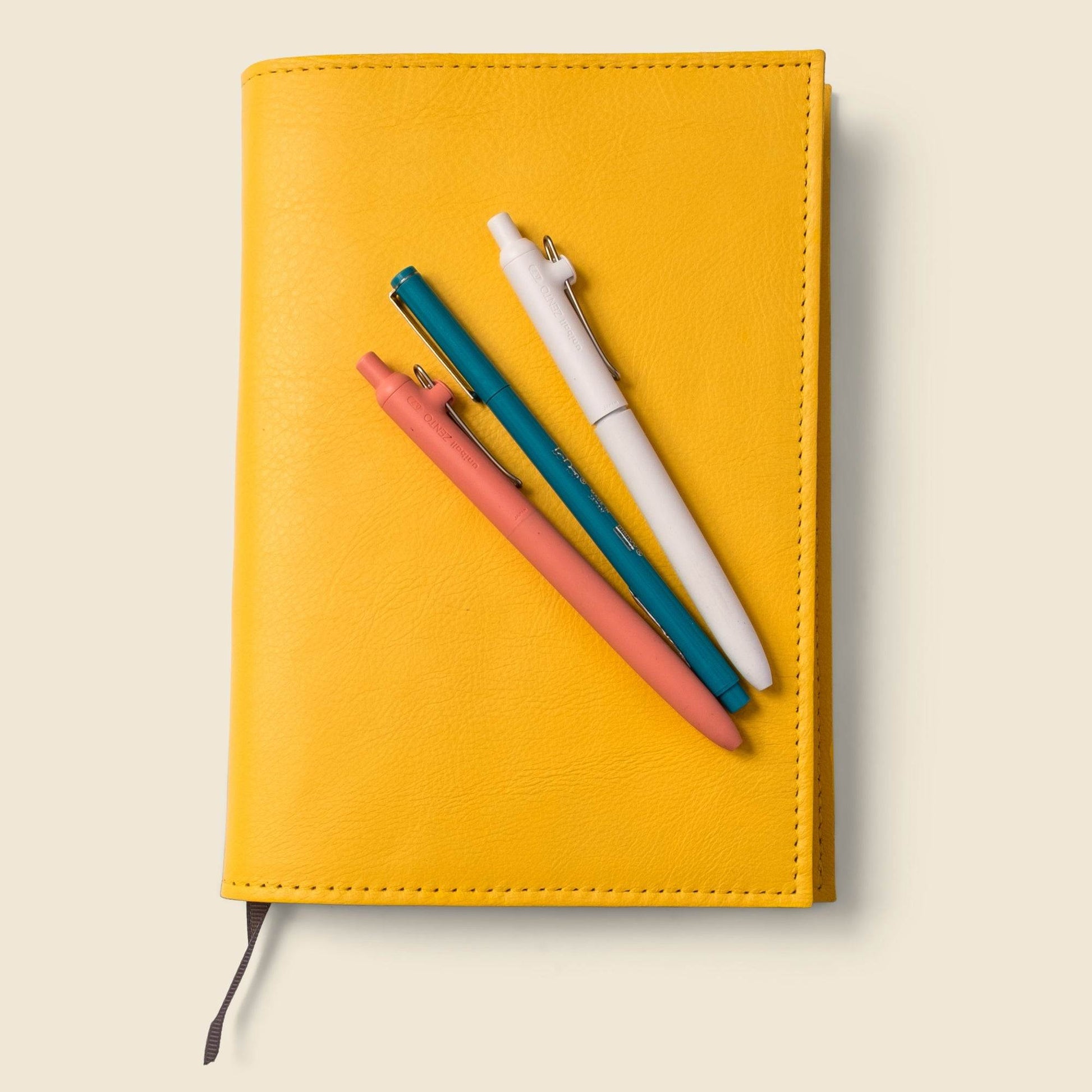 CASUPO Refillable A5 Leather Notebook Cover – Yellow