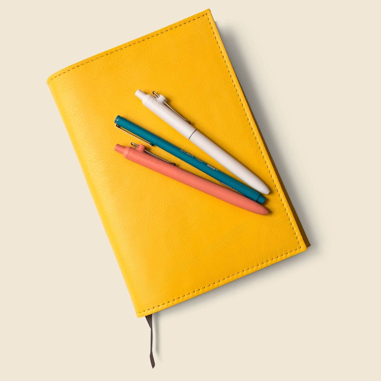 CASUPO Refillable A5 Leather Notebook Cover – Yellow