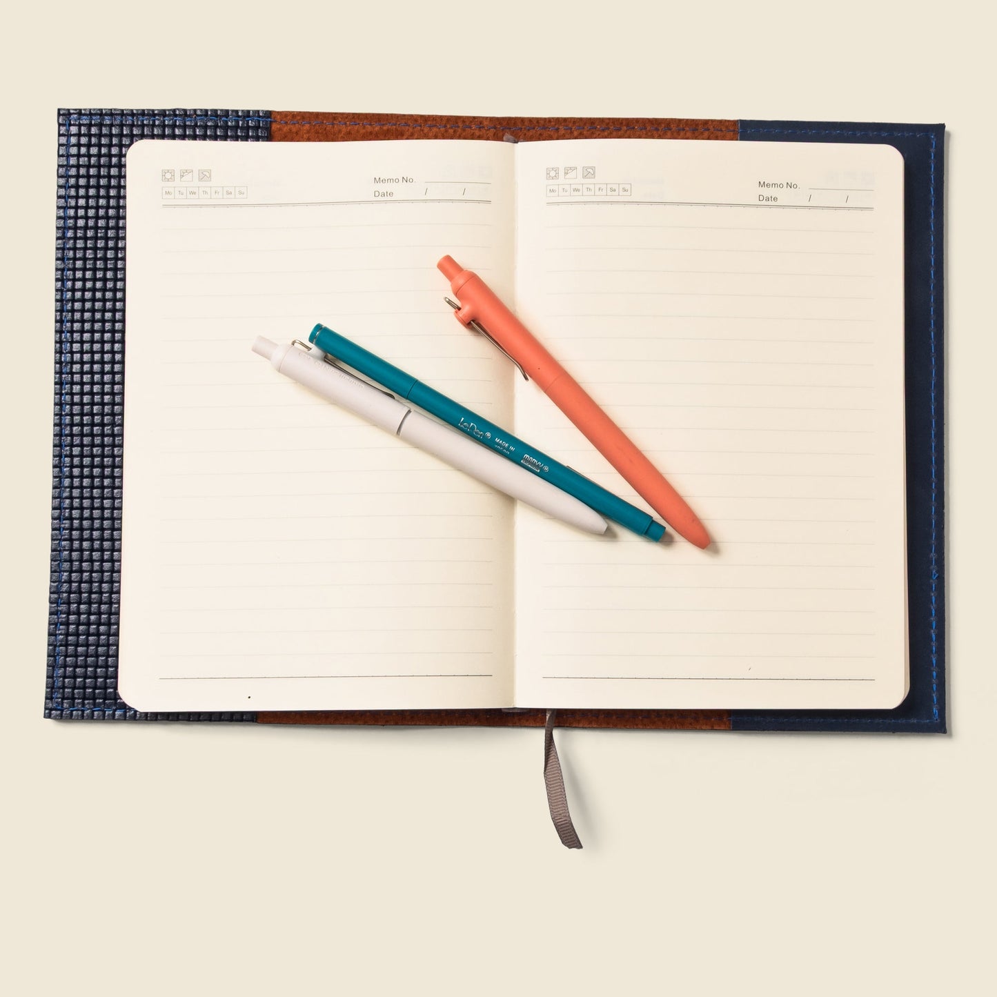 CASUPO Refillable A5 Leather Notebook Cover – Navy Limited Edition
