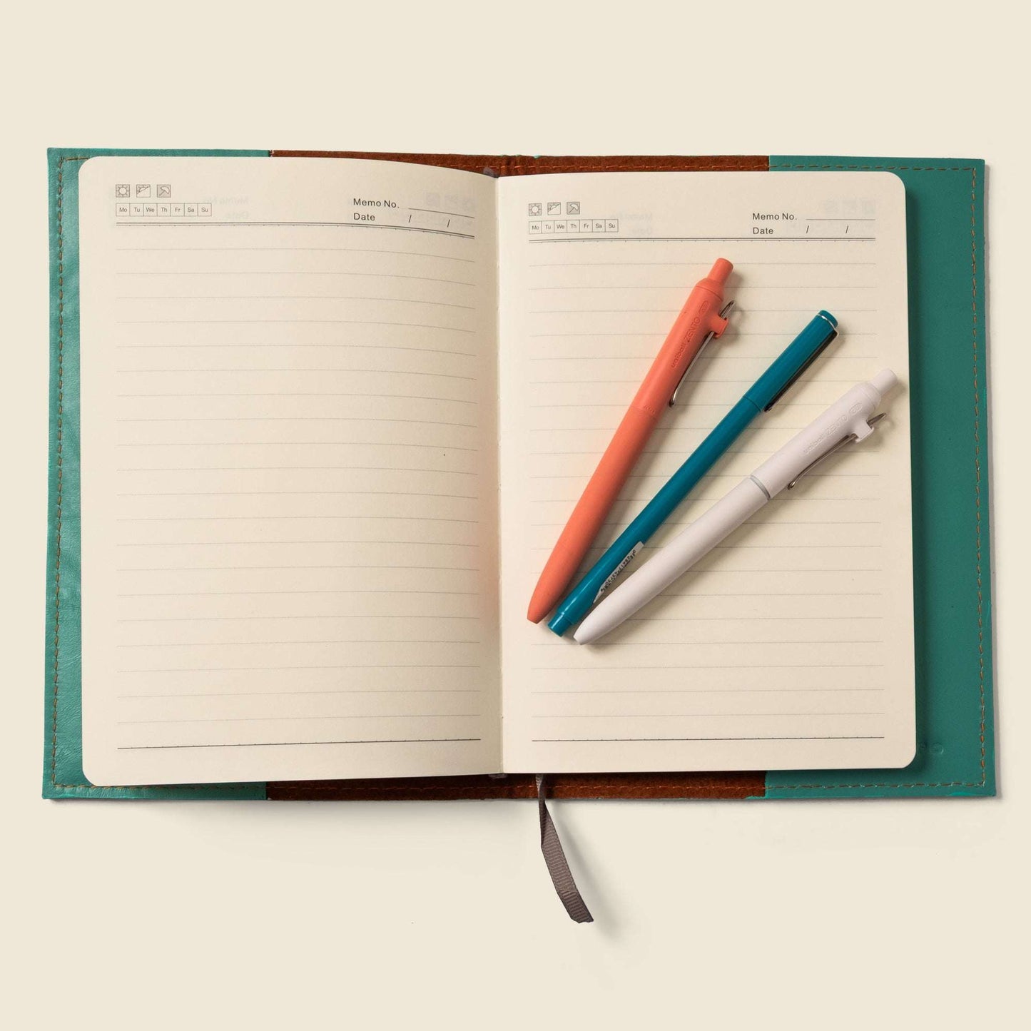CASUPO Refillable A5 Leather Notebook Cover – Teal