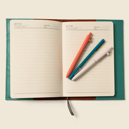 CASUPO Refillable A5 Leather Notebook Cover – Teal