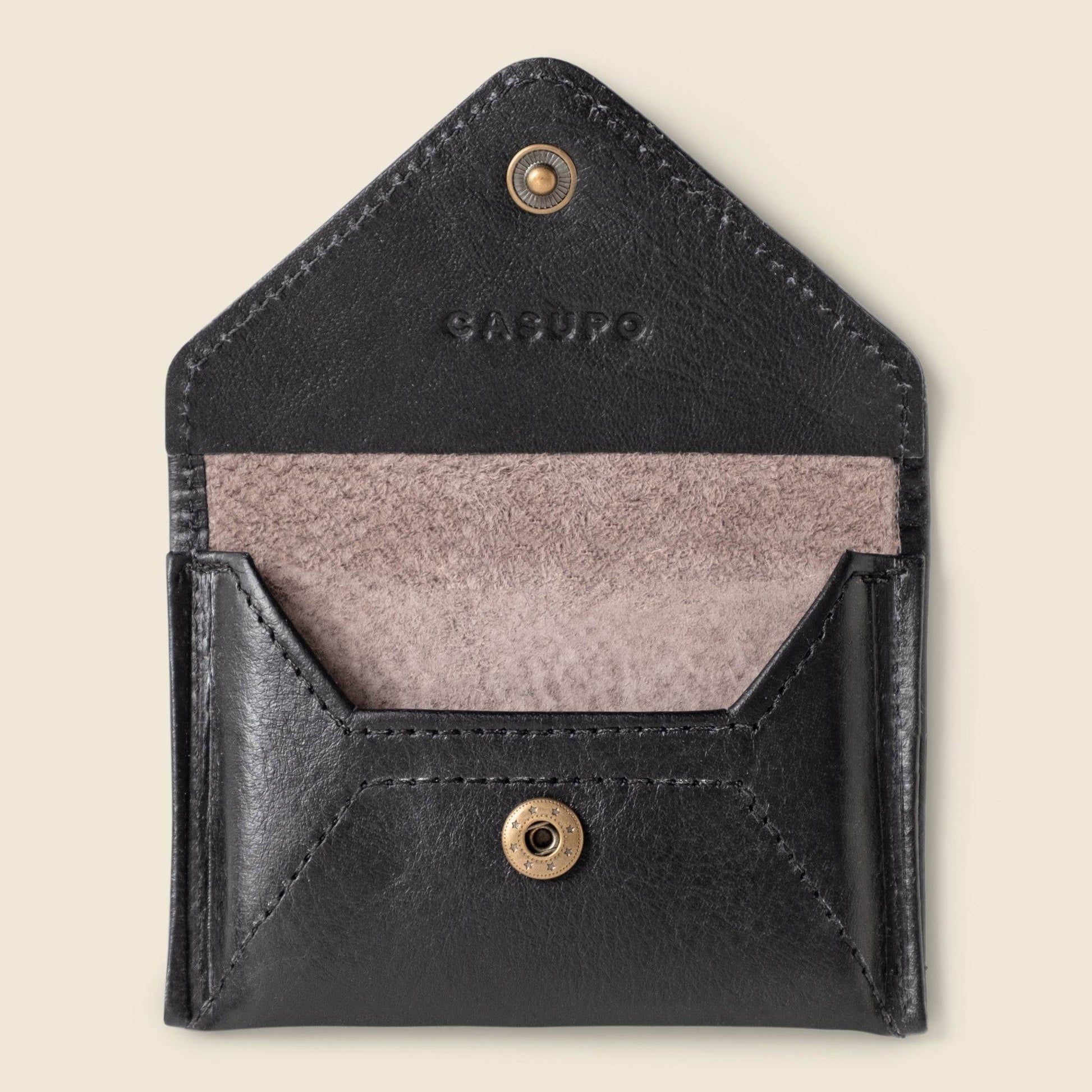 CASUPO Mini Envelope Wallet with RFID Protection - Black