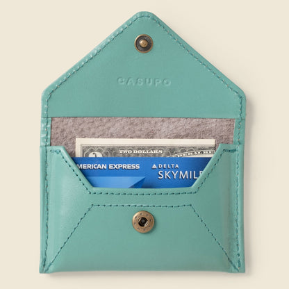 CASUPO Mini Envelope Wallet With RFID protection - Teal