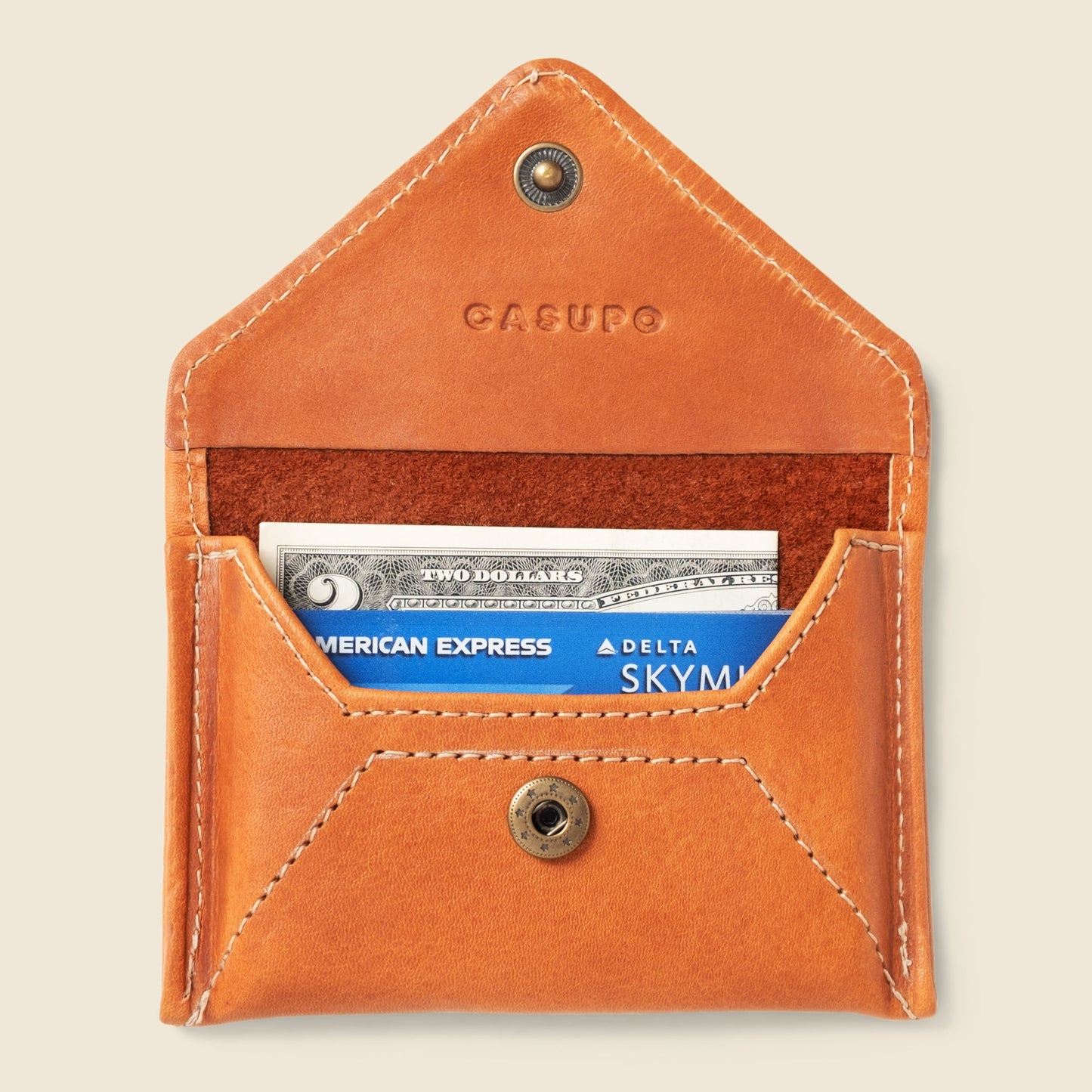 CASUPO Mini Envelope Wallet with RFID Protection - Natural