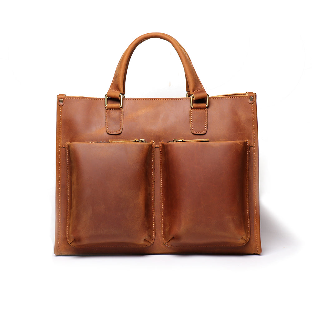 Steel Horse Leather The Dagmar Leather Briefcase - Stiles Supply Co.