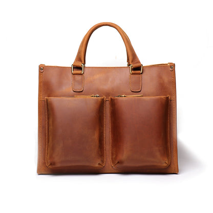 Steel Horse Leather The Dagmar Leather Briefcase - Stiles Supply Co.