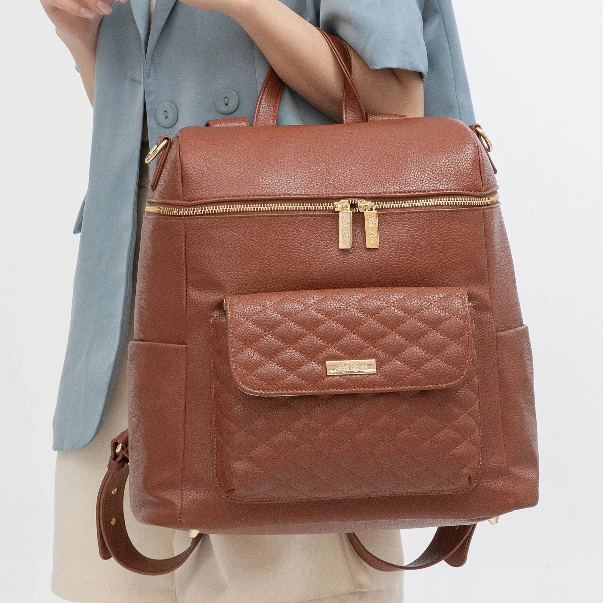 Luli Bebe Signature Diaper Bag Caramel