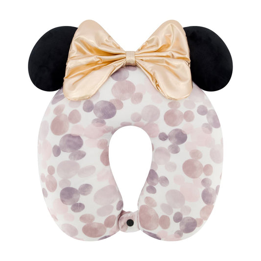 Disney Minnie Mouse Water Print 3D Ears & Bow Travel Pillow - Stiles Supply Co.