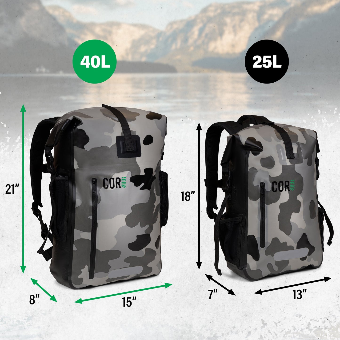 COR Surf 40L Waterproof Dry Bag Backpack