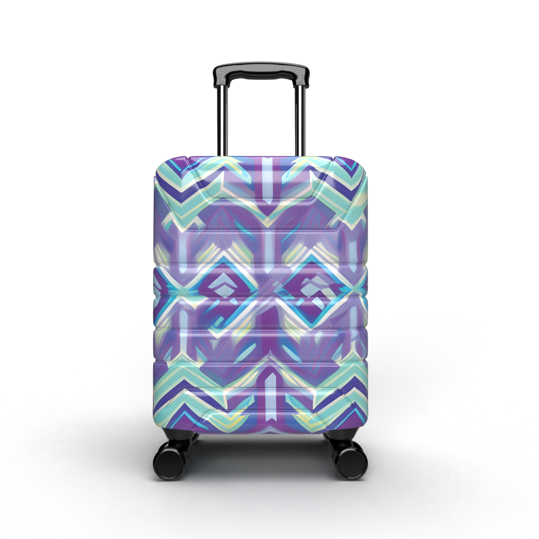 Stiles Supply Co. X Bugatti Purple Zig-Zag Carry On Luggage