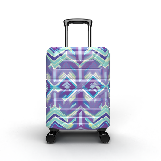 Stiles Supply Co. X Bugatti Purple Zig-Zag Carry On Luggage