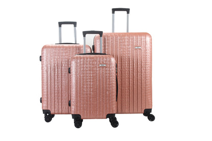 Mirage Danae ABS Hard shell Lightweight 3 Piece Luggage Set - Stiles Supply Co.