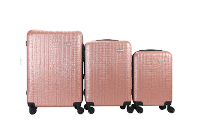 Mirage Danae ABS Hard shell Lightweight 3 Piece Luggage Set - Stiles Supply Co.