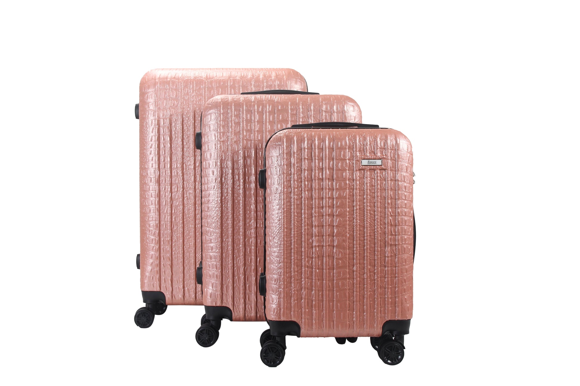 Mirage Danae Abs Hard Shell Lightweight 360 Dual Spinning Wheels Combo Lock 3 Piece Luggage Set - Stiles Supply Co.