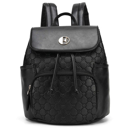 ELLE Compass 10L Vegan Leather Monogram Mini Backpack - Stiles Supply Co.