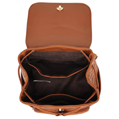 ELLE Compass 10L Vegan Leather Monogram Mini Backpack - Stiles Supply Co.