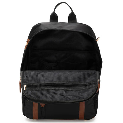 ELLE Luxe Journey 18L Twill and Vegan Leather Backpack - Stiles Supply Co.