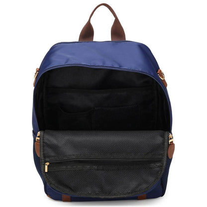 ELLE Luxe Journey 18L Twill and Vegan Leather Backpack - Stiles Supply Co.