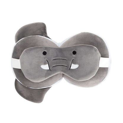 Mirage Kids 2-in-1 Travel Pillow and Eye Mask Animal Plush Soft Eye Mask Blindfold for Sleeping - Stiles Supply Co.