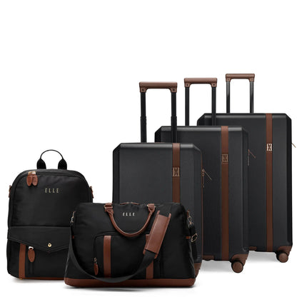 ELLE Travel Luxe Journey 5 Piece Luggage Set