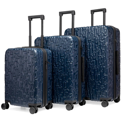 ELLE Wayfarer Monogram Luggage Set - Stiles Supply Co.