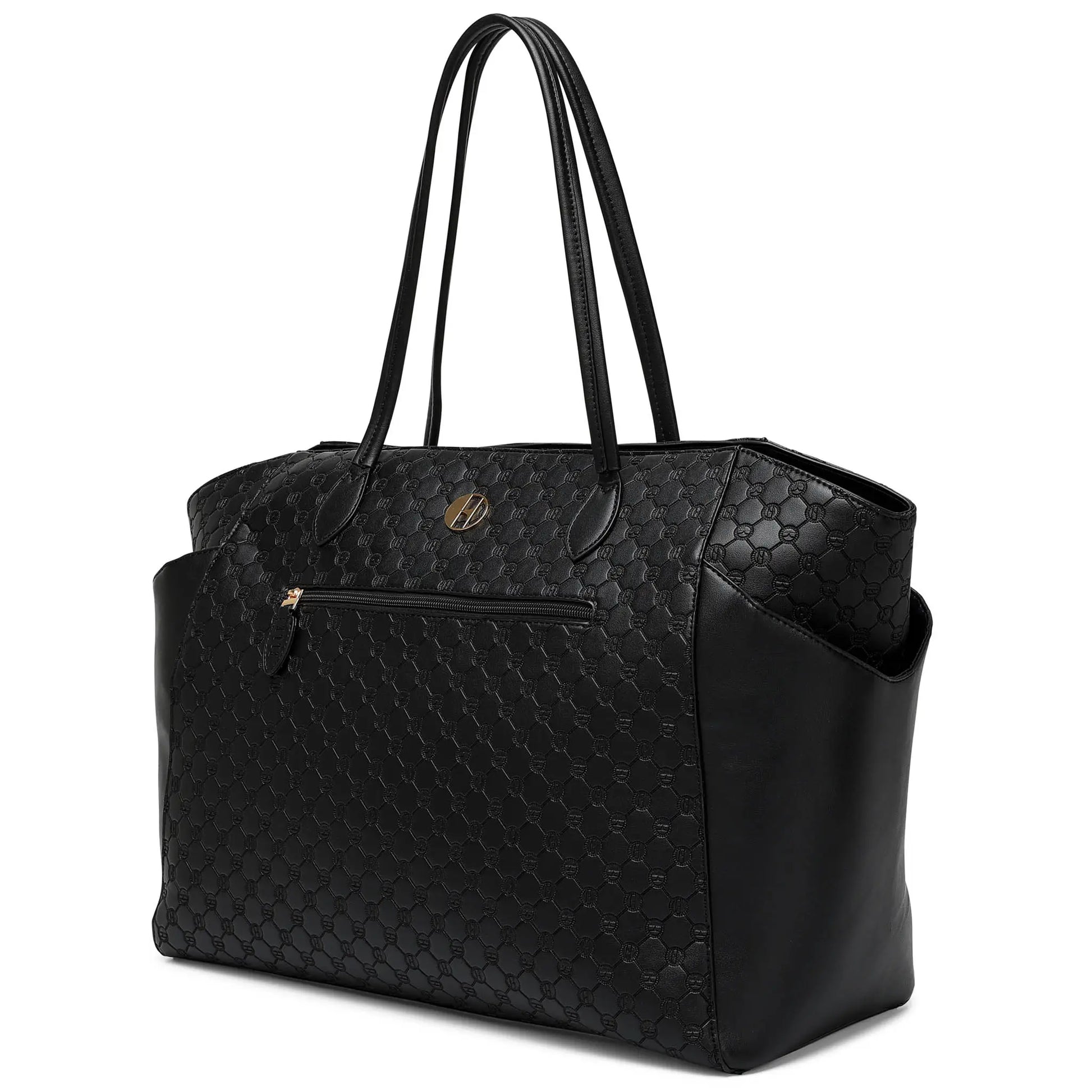 ELLE Compass 32L Vegan Leather Monogram Weekender Tote Bag - Stiles Supply Co.