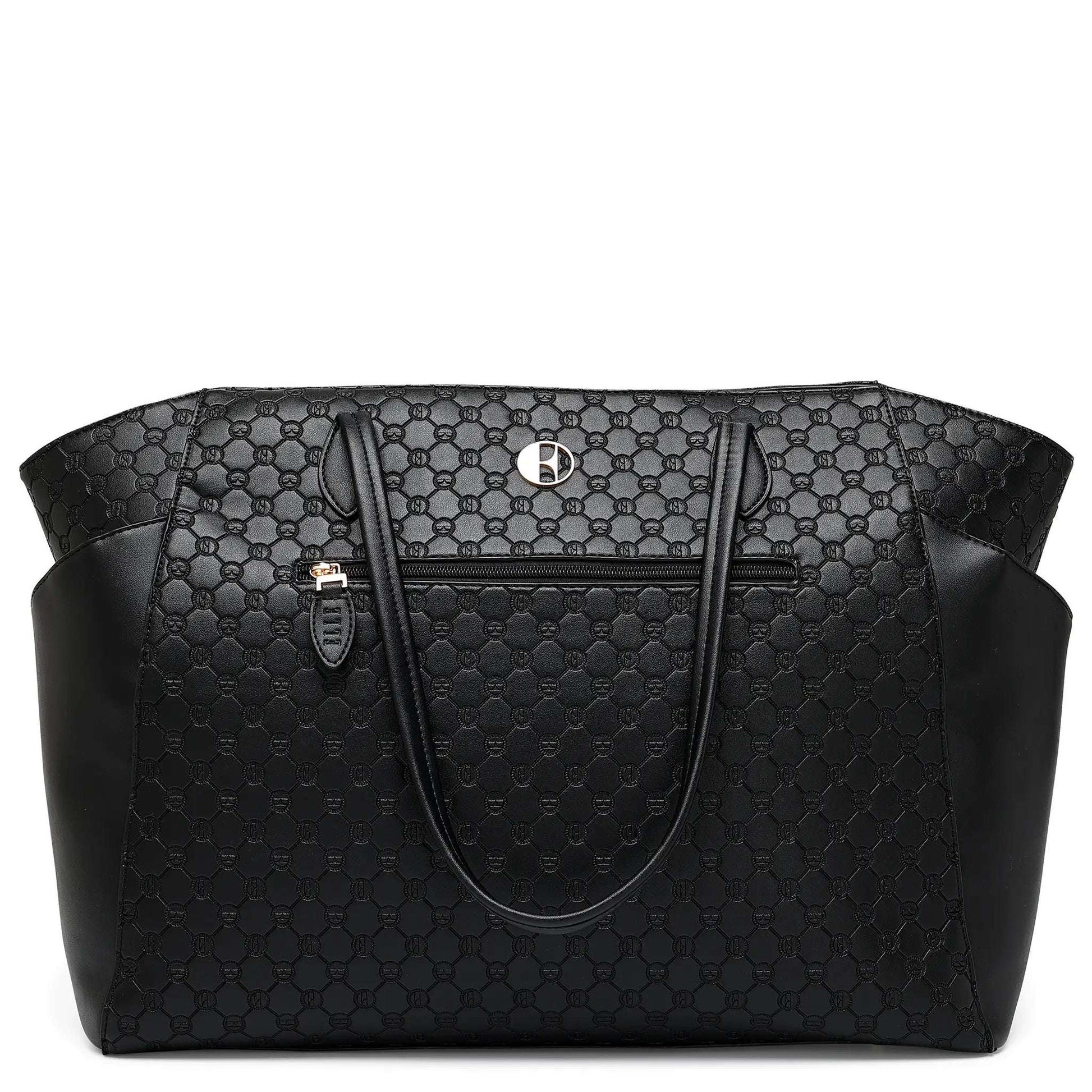 ELLE Compass 32L Vegan Leather Monogram Weekender Tote Bag - Stiles Supply Co.