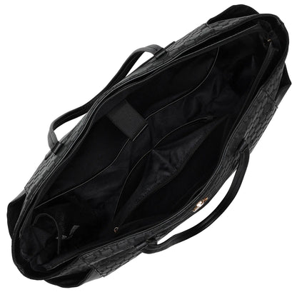 ELLE Compass 32L Vegan Leather Monogram Weekender Tote Bag - Stiles Supply Co.