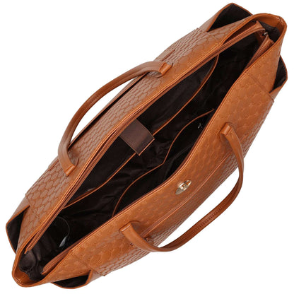 ELLE Compass 32L Vegan Leather Monogram Weekender Tote Bag - Stiles Supply Co.