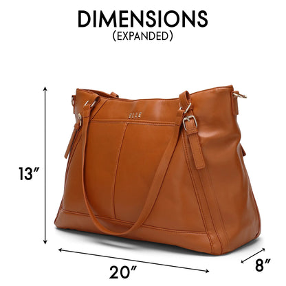 ELLE Leisure Luxe 33L Vegan Leather Weekender Tote Bag - Stiles Supply Co.