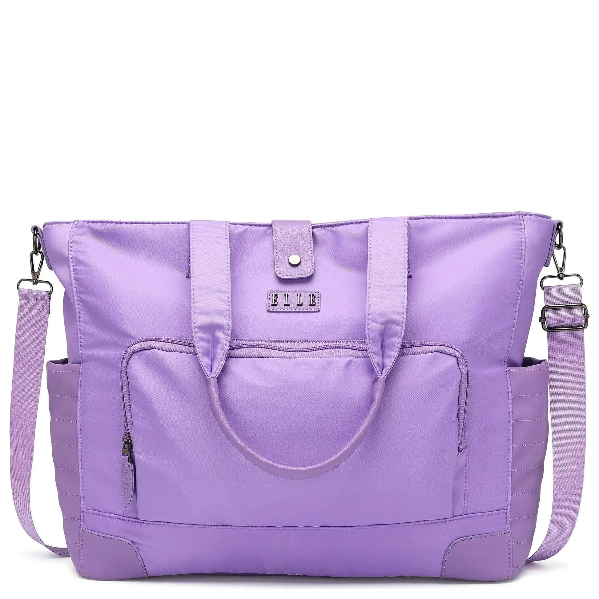 ELLE Voyage 25L Twill and Vegan Leather Weekender Tote Bag - Stiles Supply Co.
