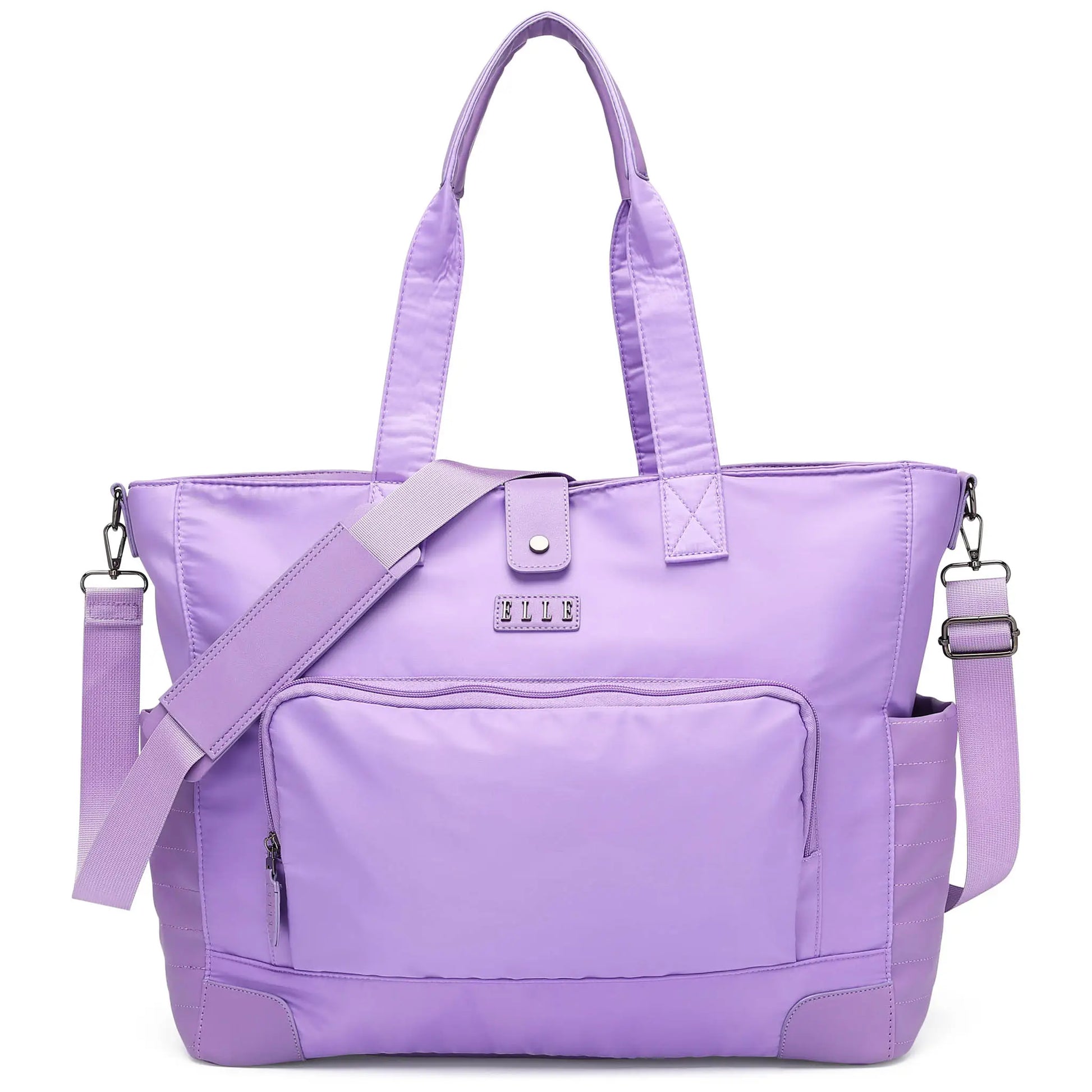 ELLE Voyage 25L Twill and Vegan Leather Weekender Tote Bag - Stiles Supply Co.