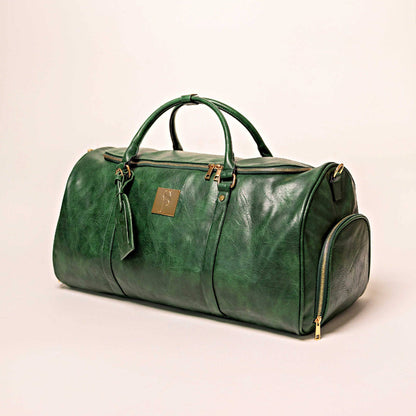 Sole Premise Emerald Green Leather Sneaker Duffle Bag