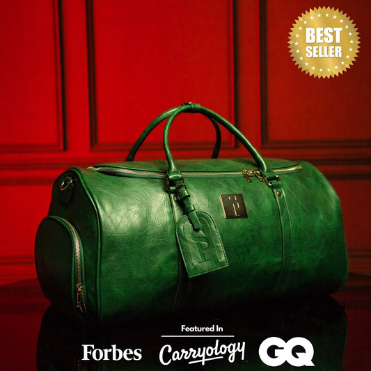 Sole Premise Emerald Green Leather Sneaker Duffle Bag