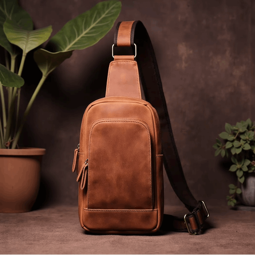 Steel Horse Leather Erling Leather Sling Bag
