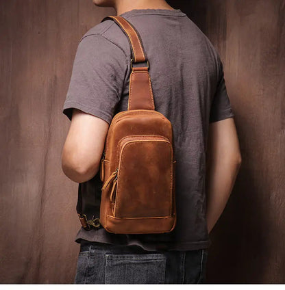 Steel Horse Leather Erling Leather Sling Bag