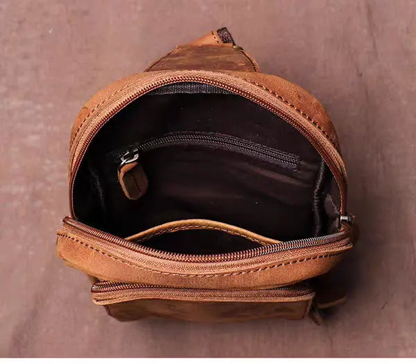 Steel Horse Leather Erling Leather Sling Bag