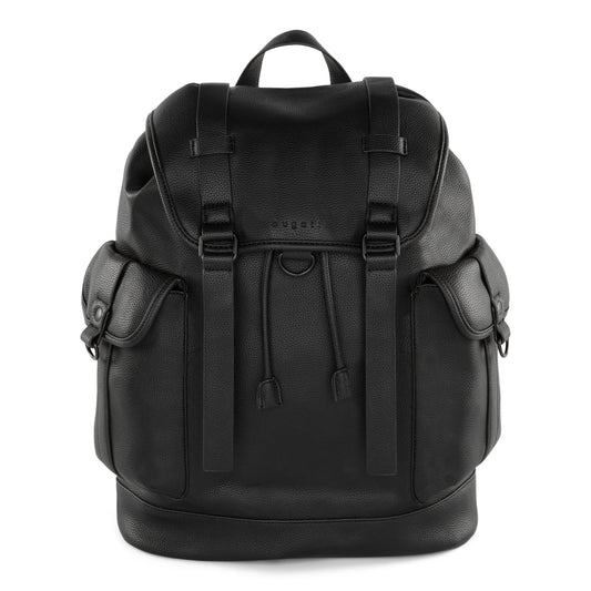 Bugatti Henry Vegan Leather Backpack With Magnetic Flap and Drawstring