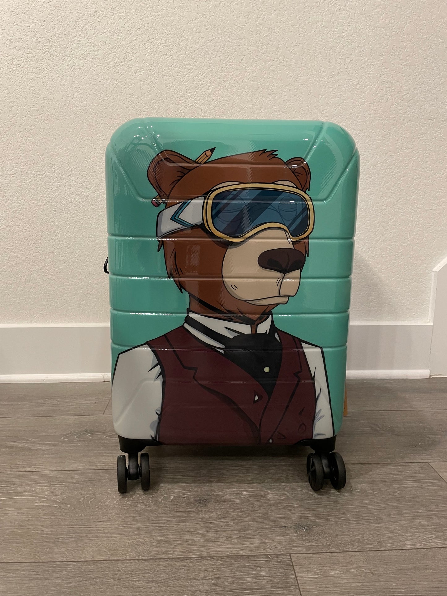 Stiles Supply Co. X Bugatti Ski Goggle Bear Carry On Luggage