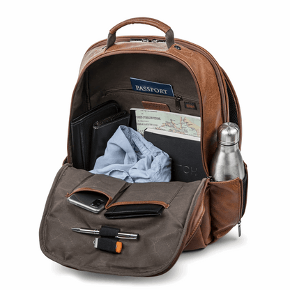 Bugatti Valentino Vegan Leather Backpack with RFID Protection - Stiles Supply Co.