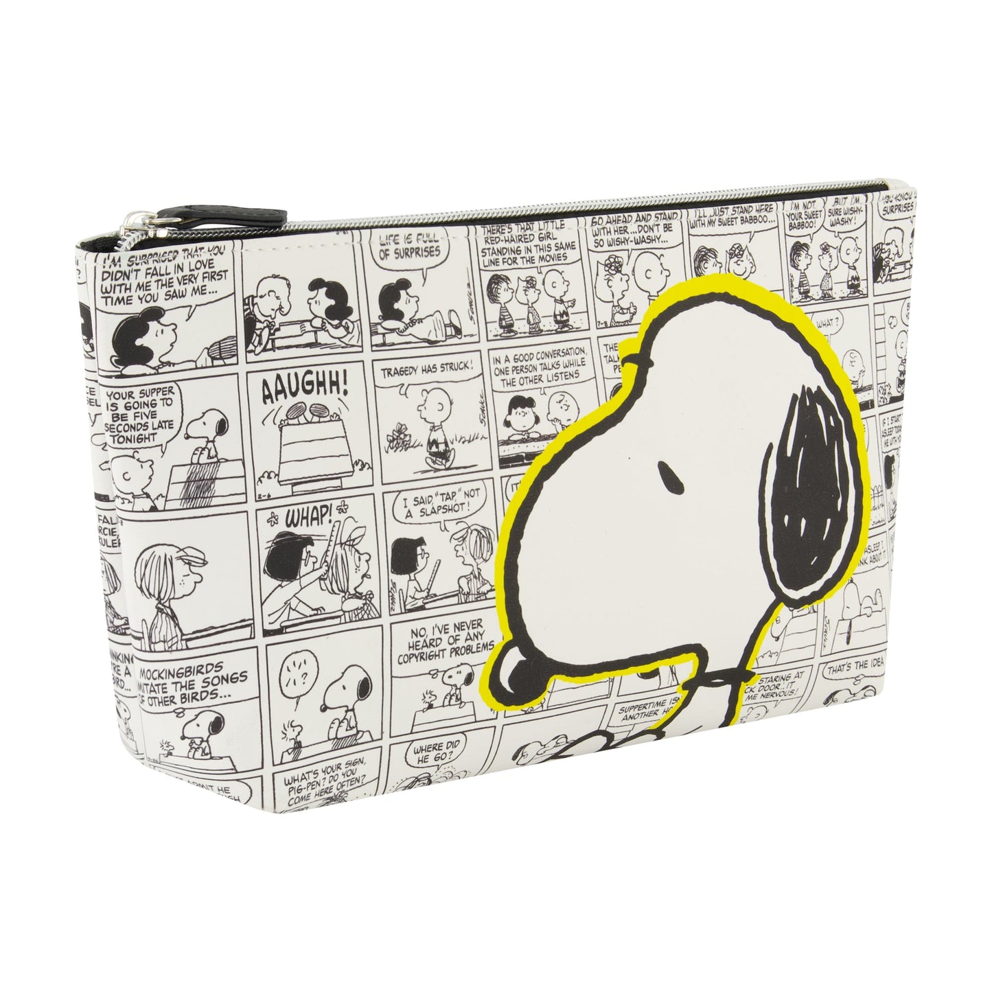 Peanuts Snoopy Comic Strip White Cosmetic Bag - Stiles Supply Co.
