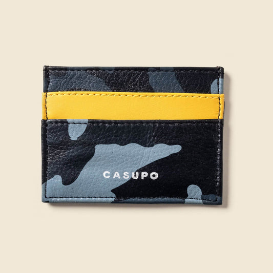 CASUPO Slim Card Holder Wallet - Blue Camo