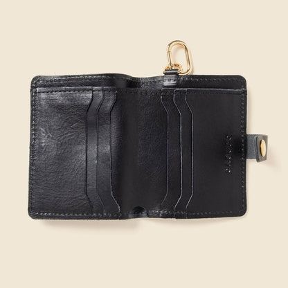 CASUPO Wallet with Snap and Key Ring - Black
