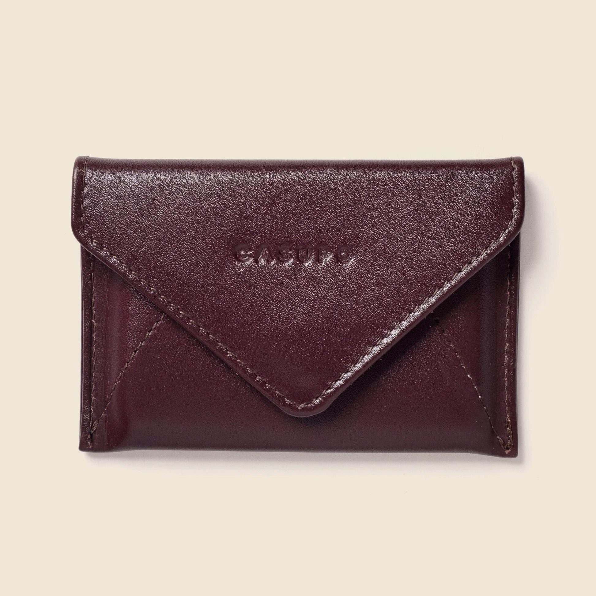 CASUPO Mini Envelope Wallet With RFID protection - Burgundy