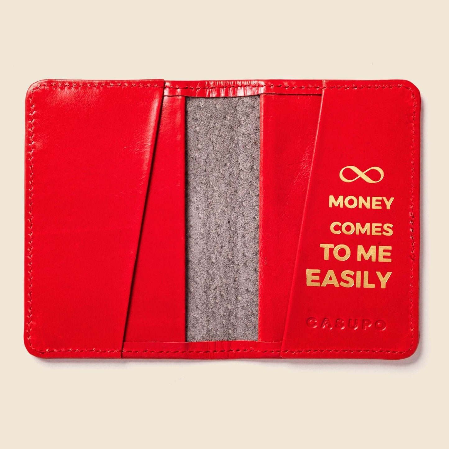 CASUPO Compact Bifold with RFID Protection - Fire Red
