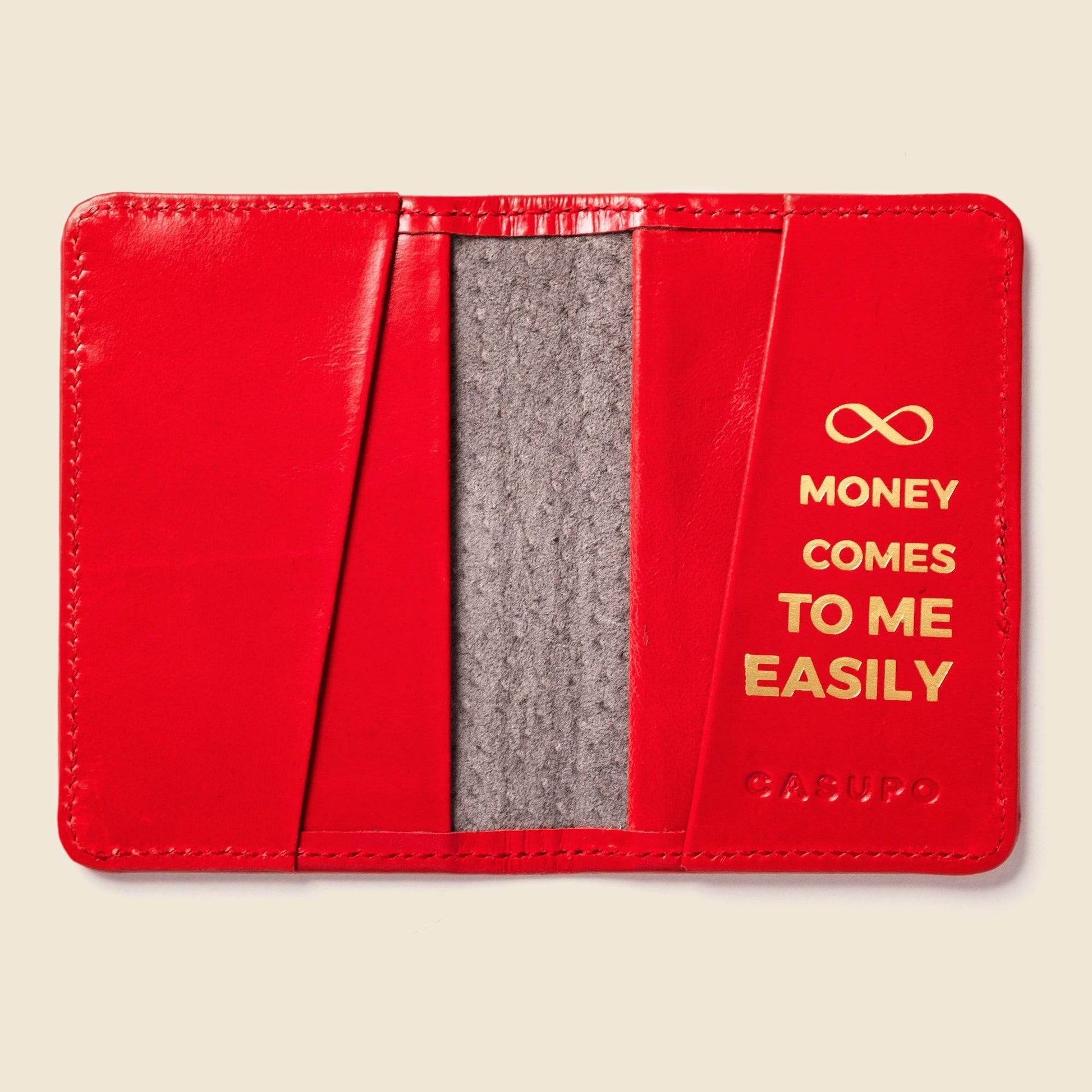 CASUPO Compact Bifold with RFID Protection - Fire Red