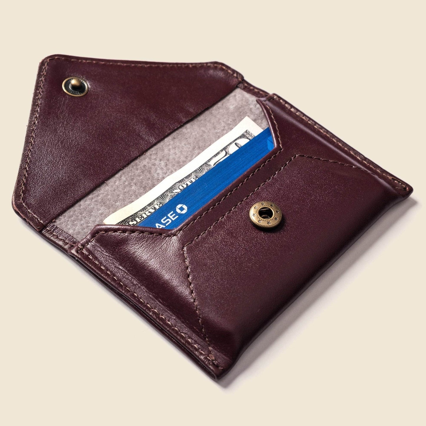 CASUPO Mini Envelope Wallet With RFID protection - Burgundy