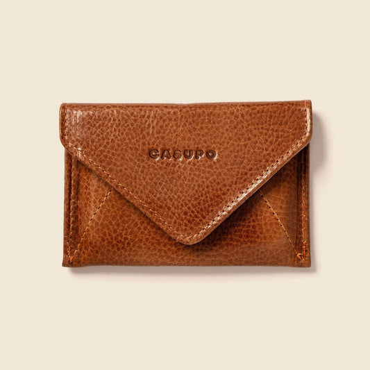 CASUPO Mini Envelope Wallet with RFID Protection - Caramel